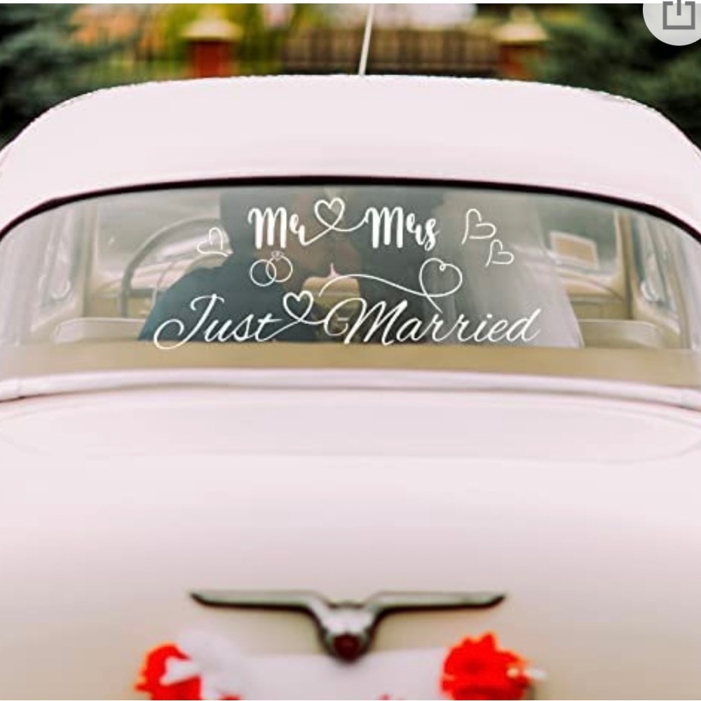Wedding car decals